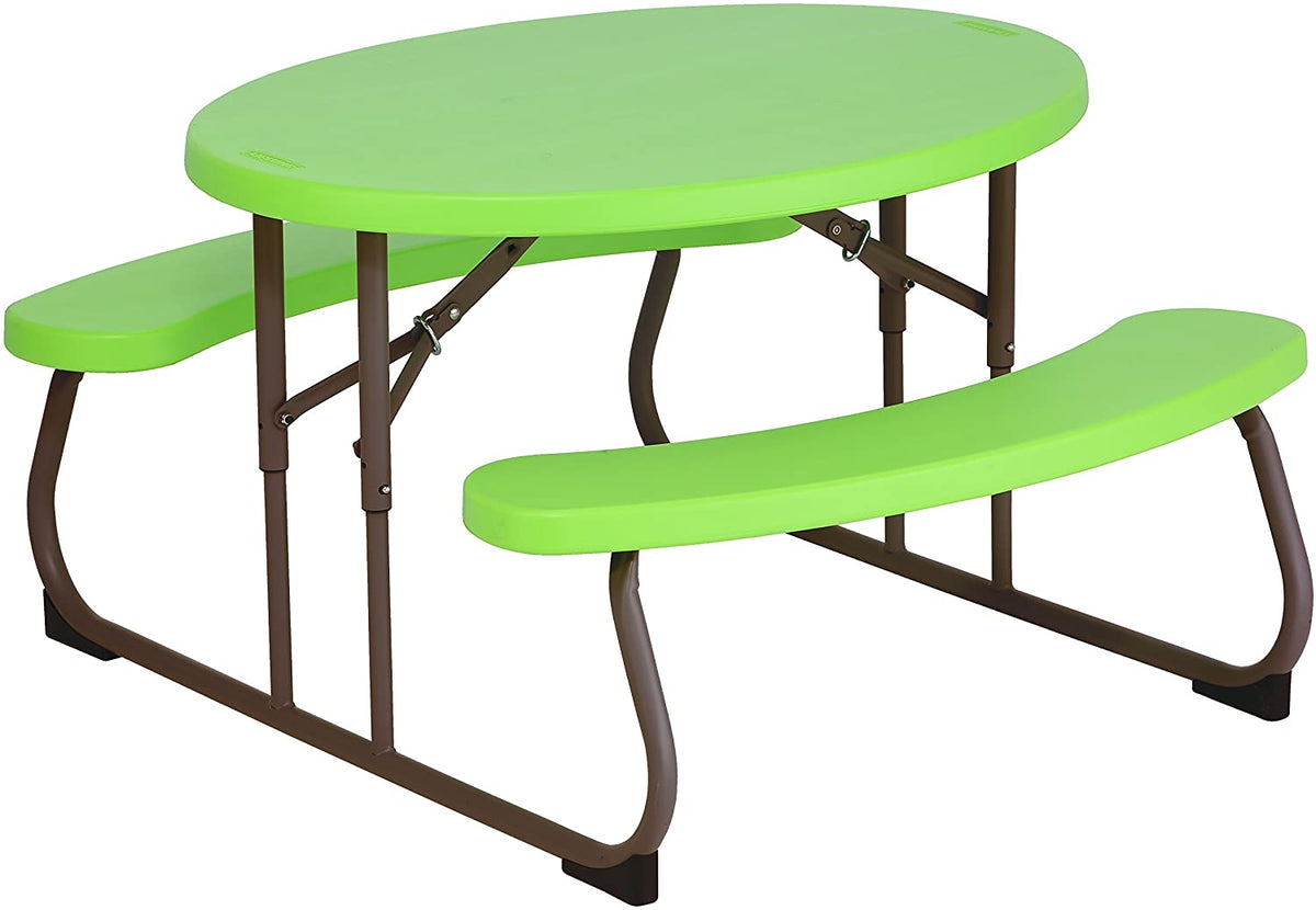 LIFETIME 60229 Kids Oval Picnic Table, Glacier Blue – Kitchen Ocean