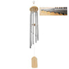 CREABOX Wind Chime-Tuned 28.7 Inches Wooden Grace Chime -9 Silver Aluminum Tubes-Inspirational Collection