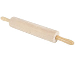 15-Inch Long Wooden Rolling Pin, Hardwood Dough Roller With Smooth Rollers for Baking Bread, Pastry, Cookies, Pizza, Pie, and Fondant