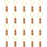 LEDIKON 20 Pack 20 Led Wine Bottle Lights with Cork,3.3Ft Silver Wire Warm White Cork Lights Battery Operated Fairy Mini String Lights for Wedding Party Wine Liquor Bottles Crafts Christmas Decor