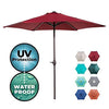 Abba Patio Outdoor 9-Feet Table Umbrella with Push Button Tilt and Crank Lift, Turquoise Striped