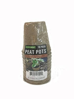 Peat Pots - Set 10 Pcs - Eco Friendly Biodegradable - Deep Round Peat Pots - Lightweight and Practical - Effortless Maintenance for Seeding and Planting