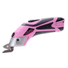 Pink Power Electric Fabric Scissors Box Cutter for Crafts, Sewing, Cardboard, Scrapbooking - Cordless Shears Cutting Tool