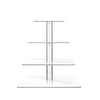 TWING 4 Tier Round Acrylic Cupcake Display Stand,Weeding Party Dessert Stand Tree Tower -Clear Display Holder Tree