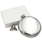 JUJOR Pie Round Flask 5 oz. Stainless Steel 18/8 Mirror Polished