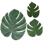 Moon Boat Tropical Palm Leaves Plant Imitation Leaf-Hawaiian/ Luau/Jungle Party Table Decorations (48PCS)