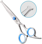 Elfirly Professional Dog Grooming Scissor with Safety Round Tips, Stainless Steel Pet Grooming Scissors, Sharp and Durable Pet Grooming Shears for Dogs and Cats