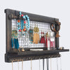 RHF Jewelry Organizer, Rustic Home Decor, Jewelry Holder Organizer, Necklace Holder, Earring Organizer, Jewelry Storage, Jewelry Shelf (Rustic)