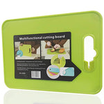 Cutting board with knife sharpener for kitchen, Smeala extra thick non-slip plastic cut and best for food safety cutting mats, 29.9 x 20.8 x 0.26 inches, Green, 11.6 x 8.78 x 0.26 inches