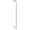 Gray Bunny Shepherd Hook, 92 inch Black 3/5 Inch Thick, Solid Single Piece Heavy Duty Rust Resistant Premium Metal Hook Hangers for Weddings, Hanging Plant Baskets Solar Lights Lanterns Bird Feeders