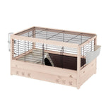 Ferplast Arena 80 Rabbit, Guinea Pigs and Small Animals Wooden Cage, Black, 82 x 52 x 45.5 cm