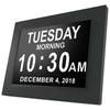 [Newest Version] Cambridge Labs by American Lifetime Day Clock - Extra Large Impaired Vision Digital Clock with Battery Backup & 5 Alarm Options - (Black Polish)