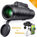 LS Monocular Telescope, 40X60 High Power HD Monocular with Smartphone Holder & Tripod for Hiking, Fishing, Hunting, Bird Watching, Travelling and Other Outdoor Activities, Great gift for adults and ch