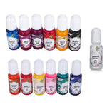 Miraclekoo 13 Colors Epoxy UV Resin Coloring Dye Liquid Epoxy Pigment Resin Colorant, Fading Resistance,10ml Each,Translucent
