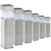 LowVoltz Solar 6 Pack Stainless Steel Solar LED Path Lights.