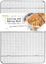 Stainless Steel Wire Cooling Rack, Cookie Cooling Rack, Baking Rack, Grid Design, Size 12" x 17" Dishwasher Safe Wire Rack. Fits Half Sheet Cookie Pan Oven Safe Rack