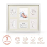 Baby Handprint Kit, iSiLER Baby Shower Keepsake Kit For Parents, Baby Handprint and Footprint Frame Kit For Room Wall or Table Decor, Premium Clay & Wood Frame Non Toxic and Safe