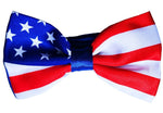 American Flag Bow Tie - Handmade Dog or Cat Handcrafted Bow Tie Including Collar