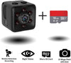 Mini Hidden Spy Camera Portable Small 1080P Wireless Cam with Night Vision and Motion Detection for Nanny/Housekeeper, Security Sports Camera (Black（with 32GB Card）)