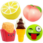 UMIKU 5pcs Squishy Jumbo Squishies Peach Lemon Ice Cream Bun French Fries Squishies Slow Rising Squishy Kawaii Scented Charms Hand Wrist Squishy Toys