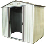 CrownLand outdoor storage shed 4x7 FT tool house garden backyard with roof green white