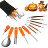 Luditek Halloween Pumpkin Carving Tools, Halloween Jack-O-Lanterns 11 Piece Professional Stainless Steel Pumpkin Carving Kit, Pumpkin Cutting Supplies Tools Kit for Adults Kids