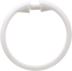 SlipX Solutions White Premium Plastic Shower Rings Provide Effortless Gliding on Standard Shower Rods (Set of 12, Easy Snap Closure, BPA-Free Plastic)