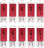 BestRunner 10Pcs USB Flash Drive USB 2.0 Memory Stick Pen Drive USB Storage Thumb Stick 256MB Small Capacity [NOT 256GB] Red