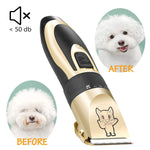 Dog Grooming Kit Clippers, Electric Quiet, Low Noise, Rechargeable, Cordless, Pet Hair Thick Coats Clippers Trimmers Set Suitable for Dogs, Cats, and Other Pets