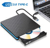 External DVD Drive, M WAY USB 3.0 Type C CD Drive, Dual Port DVD-RW Player, Portable Optical Burner Writer Rewriter, High Speed Data Transfer for Laptop Notebook Desktop PC MAC OS Windows 7/8/10