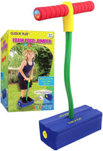 Click n' Play Foam Pogo Jumper - Makes Squeaky Sounds with Flashes LED Lights