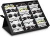 amzdeal Sunglasses Display Case 18 Slot Sunglass Eyewear Display Storage Case Tray Gift for Him Her