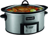 Crockpot SCCPVI600-S 6-Quart Countdown Programmable Oval Slow Cooker with Stove-Top Browning, Stainless Finish