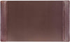 Dacasso Chocolate Brown Leather 34 by 20-Inch Desk Pad with Side Rails