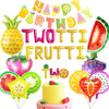 Twotti Frutti Birthday Decorations Balloons Twotti Fruity Second Fruit Pineapple Watermelon Summer Birthday Party Supplies Decorations by HEETON