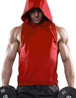 Daupanzees Mens Workout Hooded Tank Tops Sleeveless Gym Hoodies with Kanga Pocket Cool and Muscle Cut