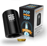 PoptheTop Automatic Beer Bottle Opener : (Stainless) - Great gift - Bottle cap collector best find! Push down & bottle caps pops off. No bending or damage to caps.