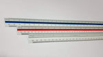 Triangular Engineering Scale Ruler by Ferocious Viking with Color-Coded Grooves with Fractions of an inch 1:10, 1:20, 1:30, 1:40, 1:50, 1:60