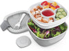 Bentgo Salad BPA-Free Lunch Container with Large 54-oz Salad Bowl, 3-Compartment Bento-Style Tray for Salad Toppings and Snacks, 3-oz Sauce Container for Dressings, and Built-In Reusable Fork (Purple)