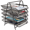 5-Tier Mesh Desk Letter Tray Organizer, Samstar File Holder Tray for Home Office, Slide Back and Forth, Black