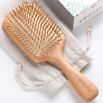 Hair Brush CHOSIN Natural Boar Bristle Hair Brush Wooden Paddle Detangling Cushion Hairbrush for Women Men Kids Girls Good for Thick Dry Damaged Wet Curly Wavy Long Short Frizzy Fine Oily Hair