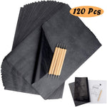 TUPARKA 120 Sheets Carbon Copy Paper with 5 PCS Embossing Stylus,Black Transfer Paper Tracing Paper for Tracing on Wood,Fabric Tattoo Stencil Copy Accessory