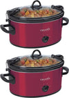 Crockpot 6-Quart Cook & Carry Oval Manual Portable Slow Cooker, Red - SCCPVL600-R