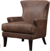 Emerald Home Furnishings Nola Brown Accent Chair with Faux Suede Upholstery And Nailhead Trim