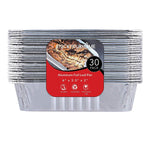 1 lb Aluminum Foil Loaf Pans (30 Pack) - Disposable Mini Size Bread and Cake Pan Great for Restaurant, Party, BBQ, Catering, Baking, Cooking, Heating, Storing, Prepping Food – 6” x 3.5” x 2”