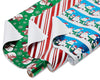 American Greetings Christmas Bulk Gift Wrapping Paper Set with Gridlines and Bows and Gift Tags; Red, Black and White, Plaid, Script, Reindeer and Snowflakes