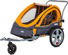 Instep Sierra Double Seat Foldable Tow Behind Bike Trailers, Converts to Stroller/Jogger, Featuring 2-in-1 Canopy and 20-Inch Wheels, for Kids and Children, Multiple Colors Available