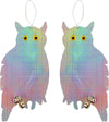 Tapix Owl Bird Repellent Reflective Holographic Bird Deterrent Hanging Device Effectively Keep Birds Away 2 Pack Owl to Scare Away Birds 15.3 x 8.2 inch, Best Bird Scare Device