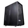 Fractal Design Meshify C - Compact Computer Case - High Performance Airflow/Cooling - 2X Fans Included - PSU Shroud - Modular Interior - Water-Cooling Ready - USB3.0 - Tempered Glass Light - Blackout