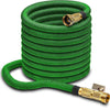 Nifty Grower 100ft Garden Hose - All New Expandable Water Hose with Double Latex Core 3/4" Solid Brass Fittings Extra Strength Fabric - Flexible Expanding Hose with Storage Bag for Easy Carry